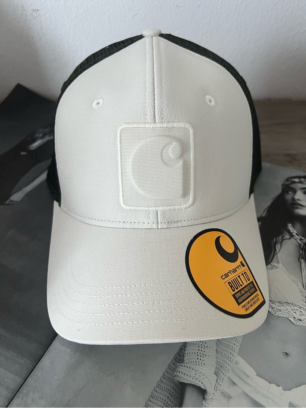 Carhartt Unisex White Trucker Hat